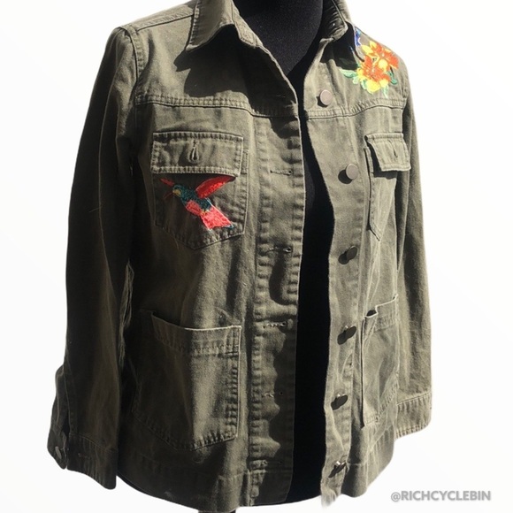 WhoWhat Wear.Boho style,embroidered utility jacket - Picture 2 of 11